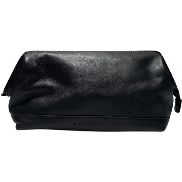 Vintage COACH Men's Travel Dopp Black Leather Toiletry Cosmetic Bag - Picture 1 of 9